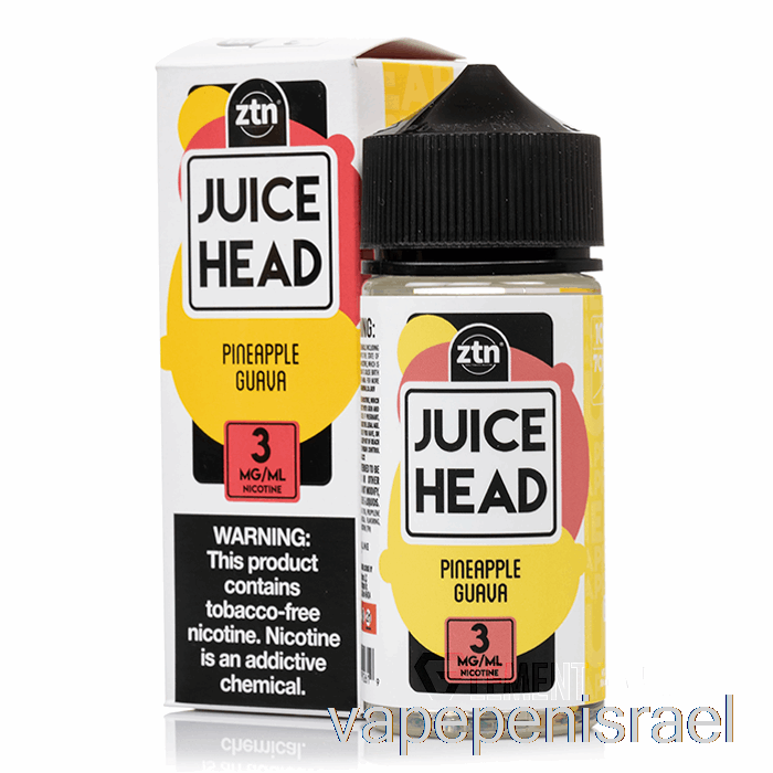 חד פעמי Vape ישראל אננס גויאבה - ראש מיץ - 100 מ"ל 6 מ"ג